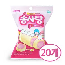 슈가롤리 롤케이크 모양 솜사탕, 20개, 25g