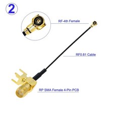 케이블 세대 여성형 핀 직각 피그테일 안테나 연장 점퍼, 2. 20CM