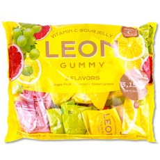 코스트코 스페인 레옹 비타민C 사우어 젤리 900g(30g x 30개) 레몬 청포도 자몽