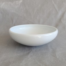 순백자 물레 면기 (지름 20.5 cm) 공기 대접 찬기 식기 그릇 면기 우동기 대면기, 1개