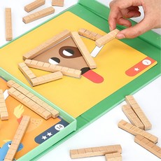 수 연산 모양만들기 자석 나무막대 퍼즐 생일 장난감