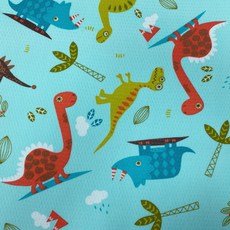 【禾季Her-Ji】台灣製 輕巧型專業透氣防水墊 柔軟親膚透氣舒適 尿布墊 看護墊 多功能用途 重複使用, 1個, 藍恐龍,Ｌ- 150x180cm 雙人床