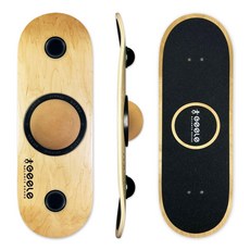 전문가용 밸런스 보드 균형 코어 훈련 스케이트보드 서핑 홈트레이닝, 1개, 내추럴 내추럴 우드