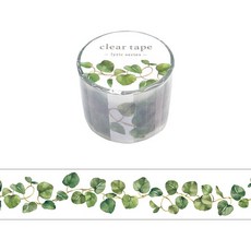 MIND WAVE 莫莫日貨 2024新品 花卉PET膠帶 30mm 透明膠帶 (6款), 1個, 06.藤本植物