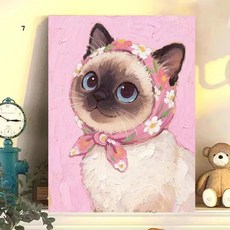 고양이 특집 DIY 그림그리기 유화세트 명화그리기, 고양이7번, 40x50cm, 1개