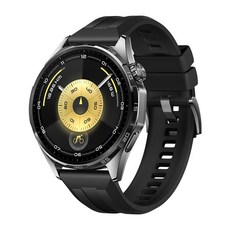HUAWEI 華為 WATCH GT6 46mm 智慧手錶，GPS精準定位，健康監測，贈FREE BUDS3 7-11禮券, 雅丹黑(氟橡膠錶帶)
