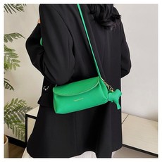 가죽공예 DIY 가죽가방 만들기 패키지 미니크로스백 만들기 키트, 그린, 1개