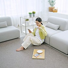 한일온열기 전자파없는 EMF 모노륨 거실 전기장판, 헤링본그레이, XL (300x180)
