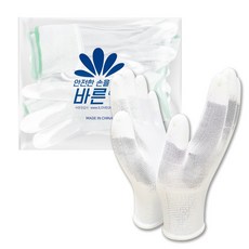 장갑이네 바른 PU 손끝 탑 폴리 코팅 장갑 10켤레, 1개, 탑 백색M 10켤레