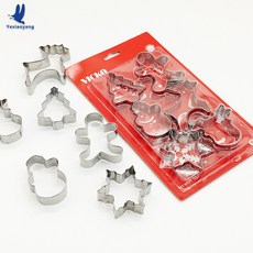 愛心星星12件套 不鏽鋼 水果 蛋糕切模 烘焙用品 圣诞曲奇模具 diy曲奇餅乾模具, 聖誕節6件套, 1個