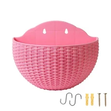 뜨거운 매달려 꽃 바구니 정원 파티 수제 DIY 잡화 주최자 벽 인공 등나무 홈 장식 냄비, 02 26x20.5cm, 09 J 1PC