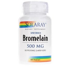 SOLARAY 鳳梨酵素素食膠囊 500mg, 1個, 60 件