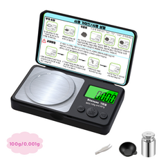 Riwonas 초정밀저울 포켓저울 주얼리 보석 금은방 휴대용 계량 전자저울, 1개, 초고정밀도/100g0.001g