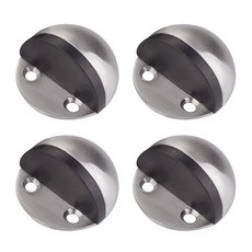 PUREGO 무타공 반달 도어스토퍼, 실버, 4개