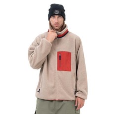 SNOWVERB 남성용 플리스 셰르파 스노우 재킷 따뜻한 단열 스트리트웨어 스키 코트 마운틴 풀 지퍼 퍼지 플리스 스노우보드 재킷 카키 L