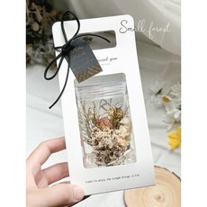 Small forest 乾燥花糖果瓶花束, 1 玫瑰千層金(有禮盒、無燈串)