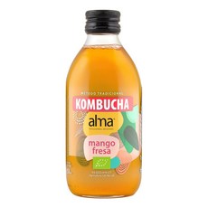 스페인 콤부차 알마 망고 딸기 그린티 녹차 드링크 Kombucha Alma Mango and Strawberry Green Tea, 4개, 250ml