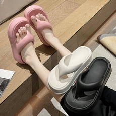 여성 여름 슬리퍼 방수 여행 신발 EVA 마카롱 키높이 쪼리 편안한