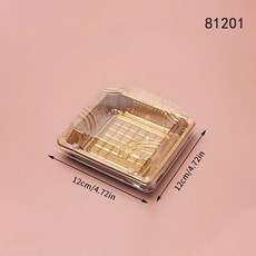 미니 초밥포장용기 일회용 초밥용기 카페 디저트 직경 원형 골든리프 세트 전골 사각, 1201 Gold