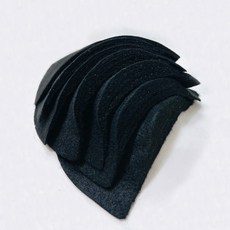 어깨 패드 어깨뽕 자켓 코트 솜패드, 2세트, 블랙 4mm