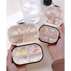 mamabao 攜帶式分裝藥盒, 1個, 貝殼分藥盒-白色-小號