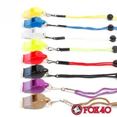 FOX40 폭스40 소닉블라스트 CMG 줄포함 호각휘슬, 블랙, 1개