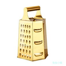 多功能不鏽鋼刨絲器 家用水果蔬菜削皮器 六面瓜刨 廚房工具, 六角形,金色, 1個