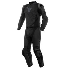 丹尼斯 Dainese SPORT 2 PCS LEATHER SUIT 兩件式防摔衣，頂級皮革防摔保護，舒適靈活騎行體驗, 1個, Black