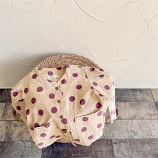 女童韓版麻棉泡泡袖襯衫