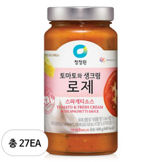 청정원 토마토와 생크림 로제 스파게티소스, 600g, 27개
