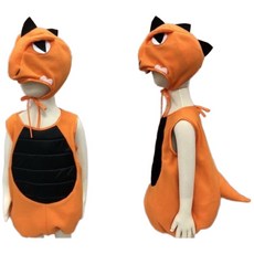 兒童澎澎恐龍變裝服, 橘色, 1個