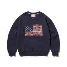 에이카화이트 EASY & FREE FLAG SWEAT SHIRTS-NAVY 388129