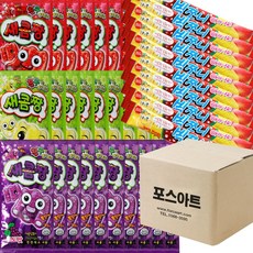 새콤짱 딸기맛 10P 사과맛 10P 포도맛 10P + 빅쪼니 애플망고맛 10P JJ 딸기 사과 포도 사무실 간식 탕비실, 1.2kg, 1세트