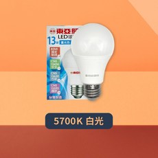 東亞照明 13W E27 LED球泡燈 台灣製造 節能, 白光, 1個