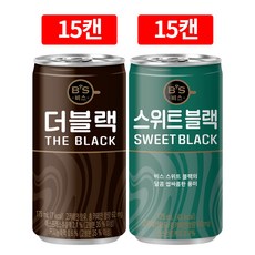대일 B's 비스 캔커피 2종 15개씩(더블랙 스위트블랙), 30개, 175ml