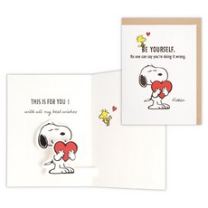 莫莫日貨 日本進口 正版 hallmark 史努比 Snoopy 立體多用途生日卡片 精緻可愛 傳遞溫馨祝福, 1個