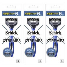 쉬크 익스트림 3 일회용면도기, 6개입, 3개