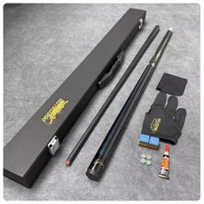 碳素臺球桿黑科技碳纖維桌球桿，斯諾克小大頭中式黑八9球桿入門撞球桿，專業檯球桿, 暗影藍色單杆+杆盒（備註小頭）, 1個