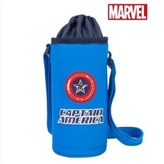 캡틴아메리카 남아 물병 크로스백 어린이 보틀백 외출 미니가방, 1개, 블루