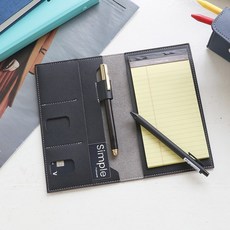 오브리즈 공방가죽 메모패드 리갈패드 커버 2size, 블랙