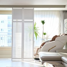 까사라움 원목 블라인드 공간분리 인테리어 가벽 파티션 3color, 화이트