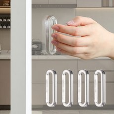 장만A733 탈부착식 투명 실리톤 창문손잡이 베란다문 미닫이문 도어손잡이 문손잡이, 상세페이지 참조