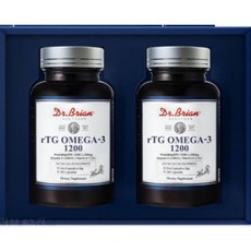 12개월분선물세트닥터브라이언 rTG 오메가3 1200 180캡슐 2통 알티지 혈행건강 기억력 눈건강