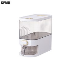 DFMEI 透明米桶家用計量按壓出米收納桶五穀雜糧密封儲米箱防蟲防潮米桶, 1個, 參考詳情