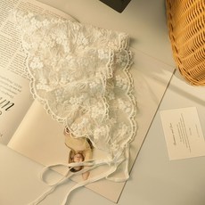 韓版蕾絲三角頭巾髮帶，雙十一出遊白色蕾絲頭巾，春秋海邊草原旅遊髮箍頭飾髮巾，VG84