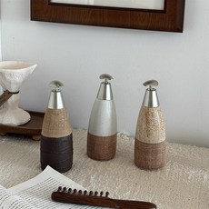 내추럴 세라믹 펌프 디스펜서 400ml 욕실 주방 세제 용기, 3종세트, 1개