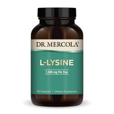 Dr. Mercola 닥터 머콜라 엘-라이신 1500mg 90 캡슐 건강관리 영양제, 1개