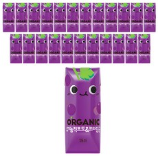 크니쁘니 오가닉 적포도&보라당근 주스, 125ml, 24개