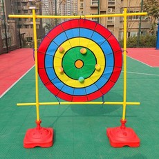과녁판 캐치볼 운동회 찍찍이공 다트 야유회 공던지기, 원형 1m+스탠드+공20개