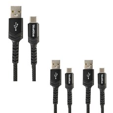 VINTO C타입 고속충전 케이블, 3개, 블랙, 1.2m